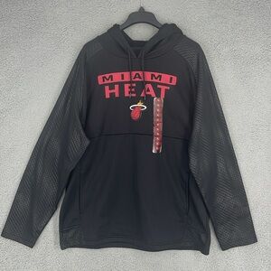 Miami Heat NBA black red hoodie long sleeve kangaroo pocket men’s XL pullover